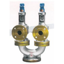 Twin Safety Valve Relief Valve Flange Type Y-Shaped Joint Spring Loaded Full Bore